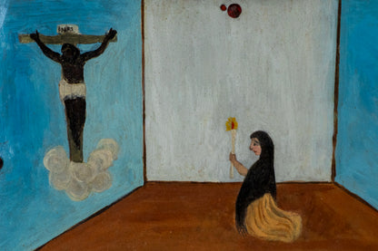 Ex-Voto; Giving Thanks for Surviving Terrible Fevers, Retablo, circa 1878
