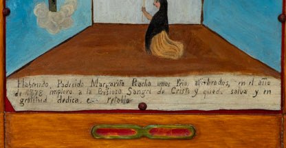 Ex-Voto; Giving Thanks for Surviving Terrible Fevers, Retablo, circa 1878
