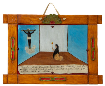 Ex-Voto; Giving Thanks for Surviving Terrible Fevers, Retablo, circa 1878
