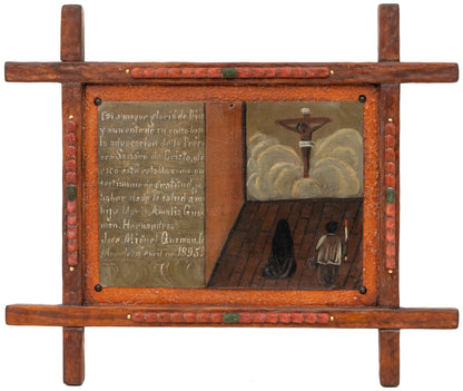 Ex-Voto: Giving Thanks for the Recovery of a Daughter, Retablo, dated 1895