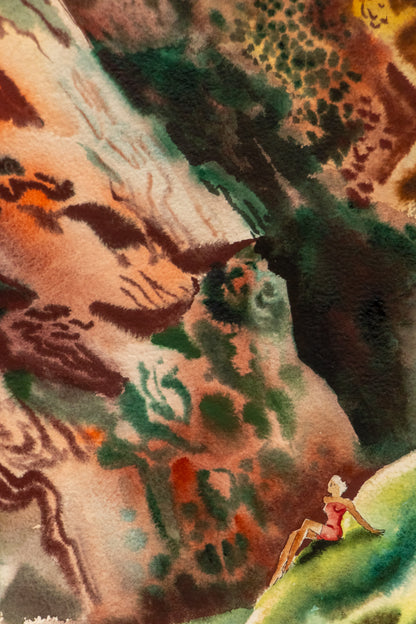 Tourists, Painting, dated 1942