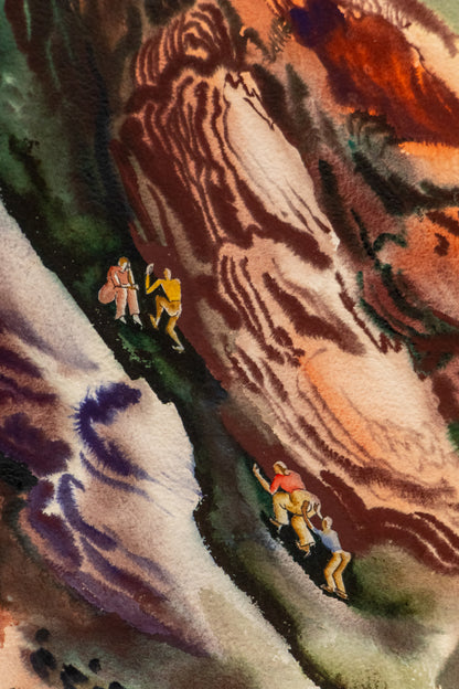 Tourists, Painting, dated 1942