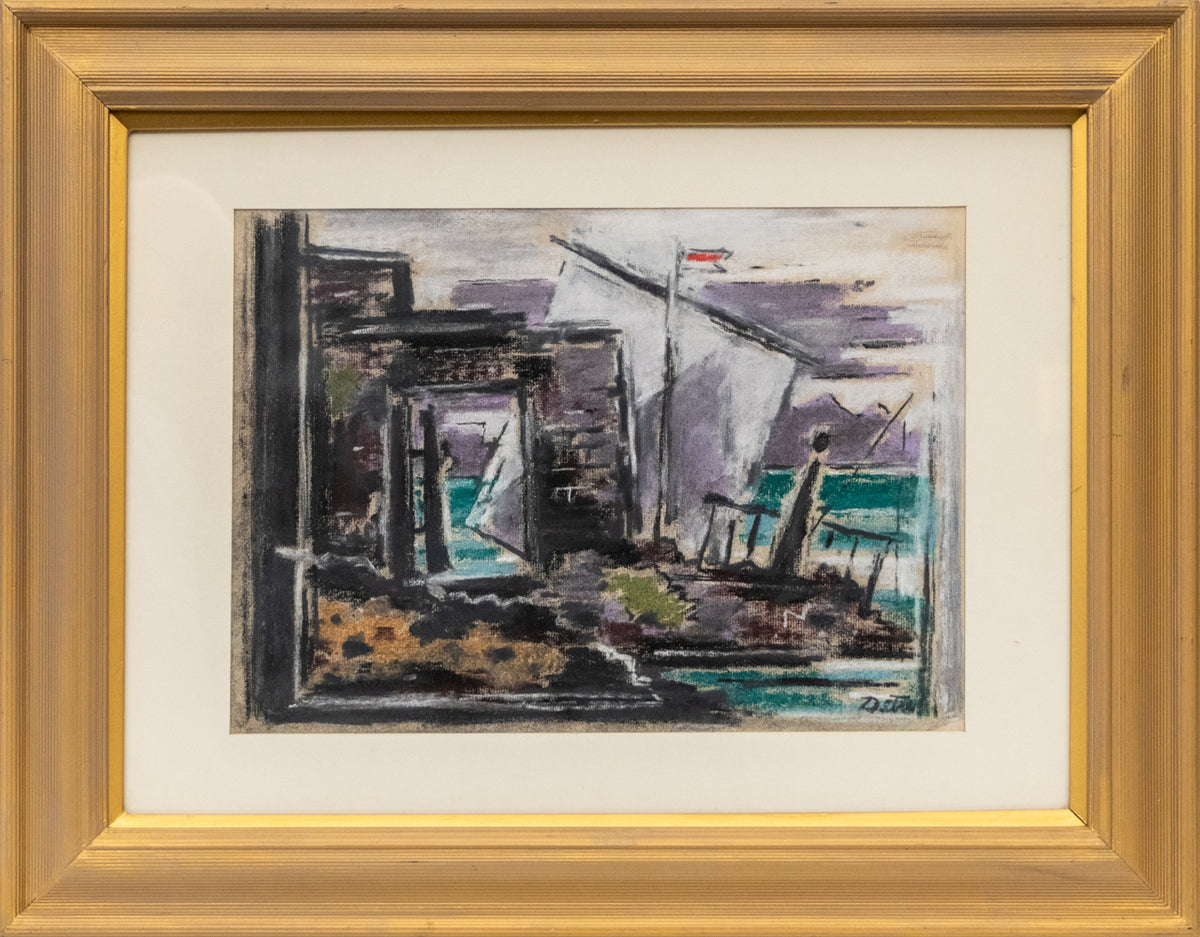 Untitled (Semi-Abstract Coastal Landscape), Painting