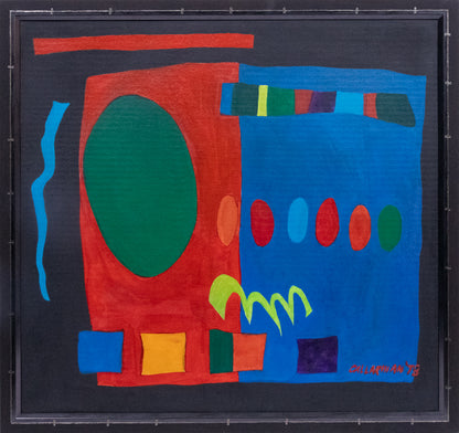 Untitled (Abstract in Primary Colors), Painting, dated 1978