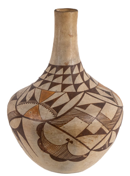 Pueblo Long Neck Polychrome Jar, circa 1930