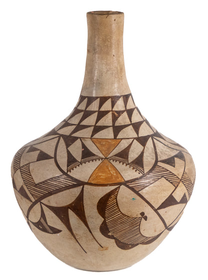 Pueblo Long Neck Polychrome Jar, circa 1930