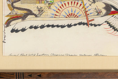 Untitled (Cheyenne Chief), Ledger Art Drawing