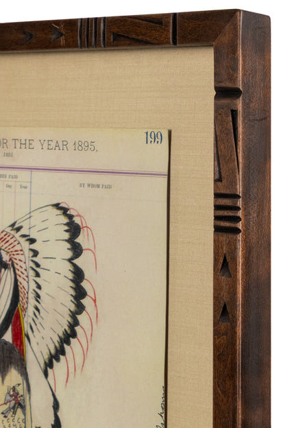 Untitled (Cheyenne Chief), Ledger Art Drawing