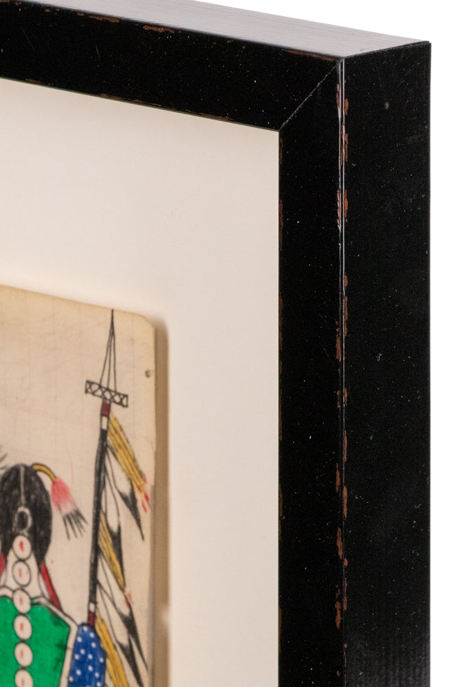 Untitled (Native American Figures with Spears), Drawing, dated 2026