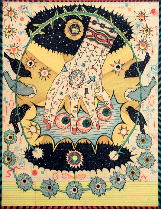 Tony Fitzpatrick (1958 -) artwork for sale. Hand of Ishmael, Artist Proof, edition of 30, Print, 1997, Denver, Colorado, Art Gallery)