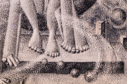 Birth of Mind (Black & Blue Series), Drawing, 1941