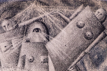 Birth of Mind (Black & Blue Series), Drawing, 1941