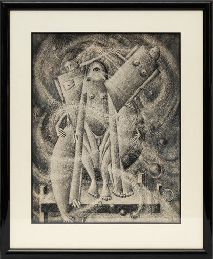 Birth of Mind (Black & Blue Series), Drawing, 1941
