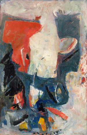 Paul (Harry) Burlin, "White Phantom", oil on canvas, 1961 painting for sale purchase consign auction denver Colorado art gallery museum