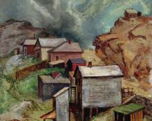George Vander Sluis, "Storm over Victor", oil, 1946