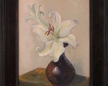 Jon Blanchette, "Untitled (Still Life with Lilies)", oil painting fine art for sale purchase buy sell auction consign denver colorado art gallery museum