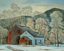 William Sanderson, "End of Winter (Colorado)", oil on canvas, c. 1975