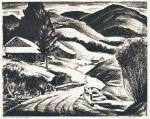 Alfred James Wands, "Winter 5/100", lithograph, c. 1940