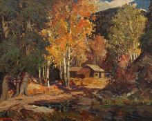 Fremont Ellis, "Autumn in Taos Canyon", oil, c. 1930
