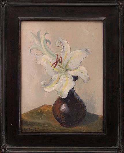 Jon Blanchette, "Untitled (Still Life with Lilies)", oil painting fine art for sale purchase buy sell auction consign denver colorado art gallery museum