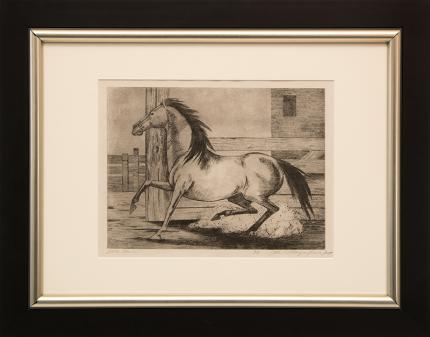 Ethel Magafan, "Little Mare, 6/8", etching, c. 1947 for sale purchase consign auction denver Colorado art gallery museum