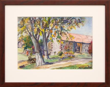 Irene Fowler, "Untitled (Ranch)", watercolor painting fine art for sale purchase buy sell auction consign denver colorado art gallery museum