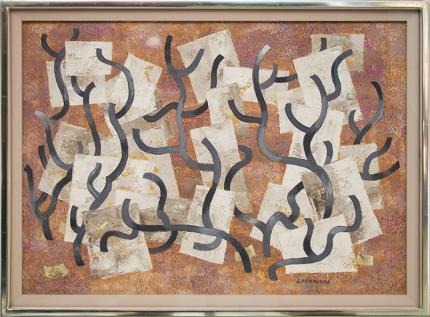 Ward Lockwood, "Growth", mixed media, circa 1950 painting fine art for sale purchase buy sell auction consign denver colorado art gallery museum 