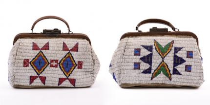 Doctor's bag, doctors bag, Sioux, Plains, plains indian, bead, beaded, beadwork, Native American, American Indian, 19th century, Fine art, art, for sale, buy, purchase, Denver, Colorado, gallery, historic, antique, vintage, artwork, original, authentic, north American indian